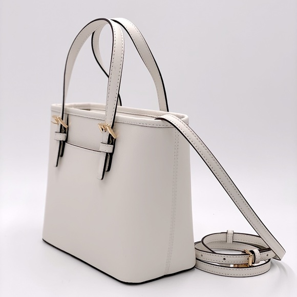 MICHAEL KORS XS CONVERTIBLE TOP ZIP TOTE OPTIC WHT - Picture 6 of 16